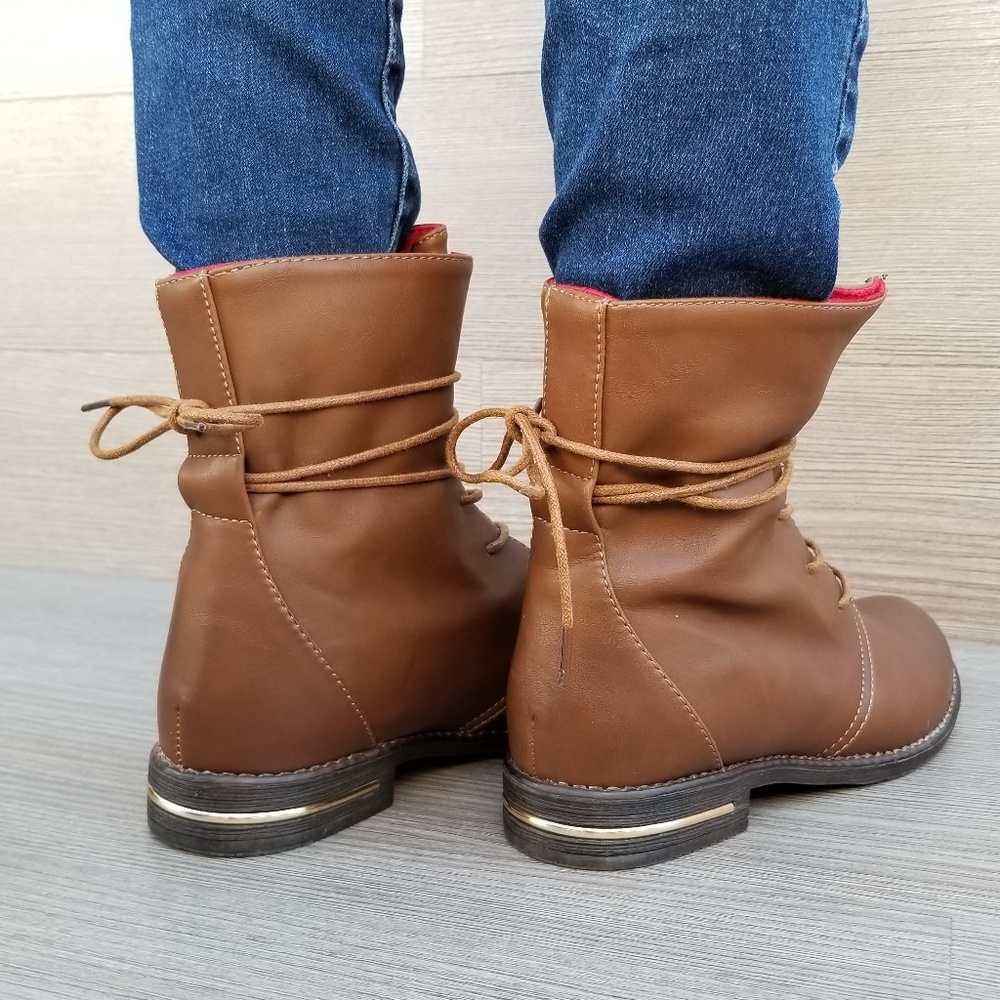 Boho-Chic Style Ankle Boots Tie Around Laces-F - Picture 8 of 8